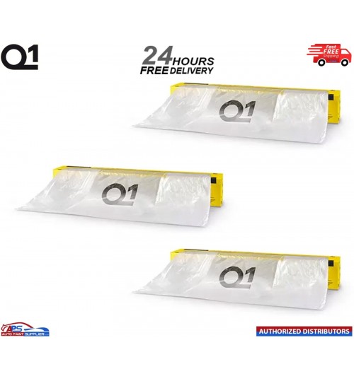 3 X Q1 MASKING FILM SHEETING ROLL 5M X 120M PREMIUM AUTOMOTIVE PROTECTION